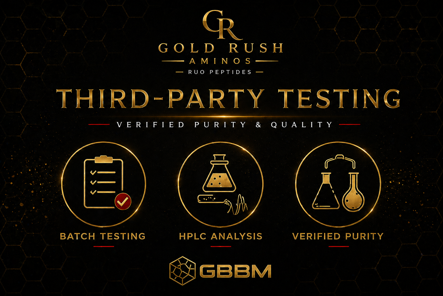 Gold Rush Aminos research peptide vial